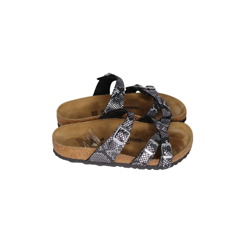 Birkenstock Franca Womens Python Birko-Flor Sandals Black Regular Fit SZ 37/6 - Picture 3 of 6